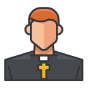 priest Filled Outline Icon