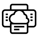 print cloud line Icon