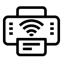 print wireless line Icon