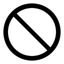 prohibition sign glyph Icon
