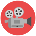 projector Flat Round Icon