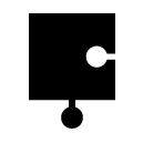 puzzle piece glyph Icon