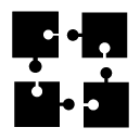 puzzle pieces glyph Icon