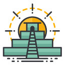 pyramid Filled Outline Icon