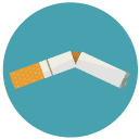 quit smoking Flat Round Icon