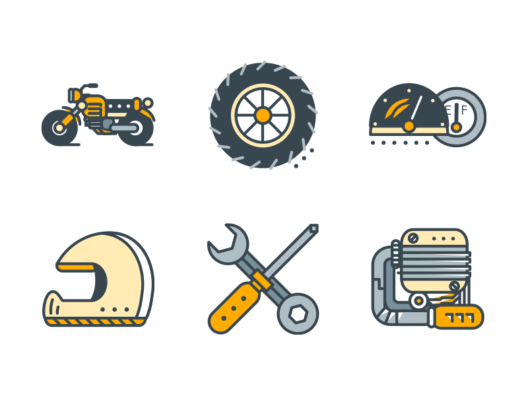 racing filled outline icons