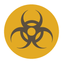 radioactive Flat Round Icon