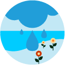 rain flat Icon