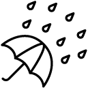 rain umbrella line Icon