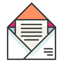 read email Filled Outline Icon