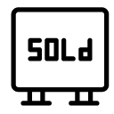 real estate sold line Icon