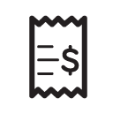 receipt dollar line Icon