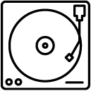 record player line Icon