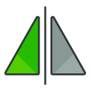 reflect Filled Outline Icon