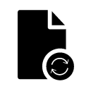 refresh document glyph Icon