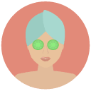 relaxation Flat Round Icon