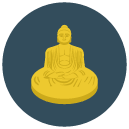 religious figure Flat Round Icon