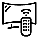 remote control curved monitor line Icon