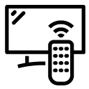 remote control monitor line Icon