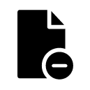 remove document glyph Icon