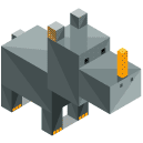 rhino Isometric Icon