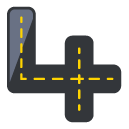road Filled Outline Icon