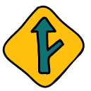 road exit Doodle Icon