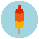 rocket ice-cream Flat Round Icon