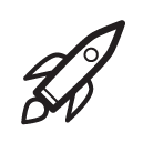 rocket line Icon