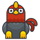 rooster Filled Outline Icon