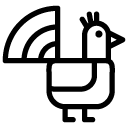 rooster line Icon