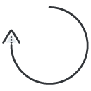 rotate three Filled Outline Icon