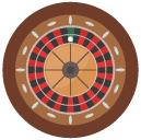 roulette Flat Round Icon