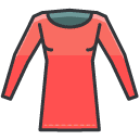 round neck sweater Filled Outline Icon