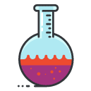 round test tube Filled Outline Icon