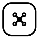 rounded drone line Icon