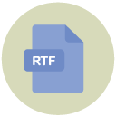 rtf Flat Round Icon
