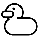 rubber duck line Icon