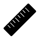 ruler glyph Icon