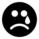 sad tear glyph Icon