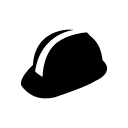 safety helmet glyph Icon