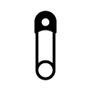safety pin glyph Icon