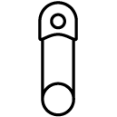 safety pin line Icon