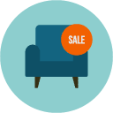 sale furniture chair flat Icon