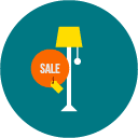 sale furniture lamp flat Icon