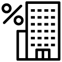 sale percentage hotel line Icon