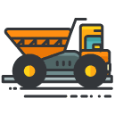 sand truck Filled Outline Icon