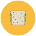 sandwich Flat Round Icon