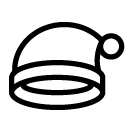 santa hat line Icon