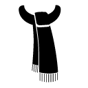 scarf glyph Icon